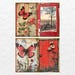 Red Rustic Vintage Farmhouse, Scrapbook,junk Journal, Digital Paper ...
