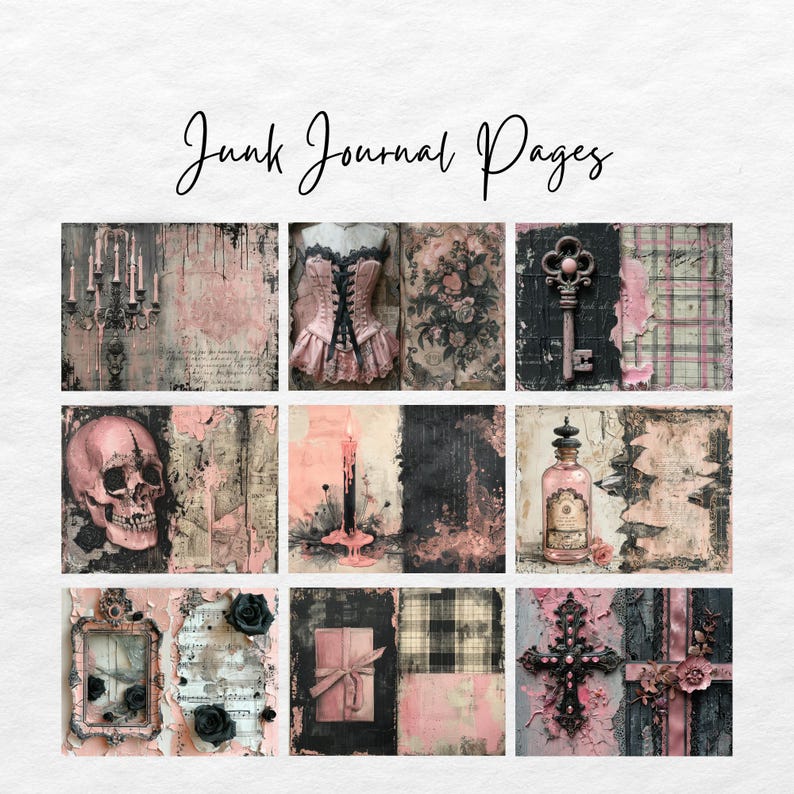 Gothic Romance Junk Journal Kit (printable JPG Pages With Ephemera ...
