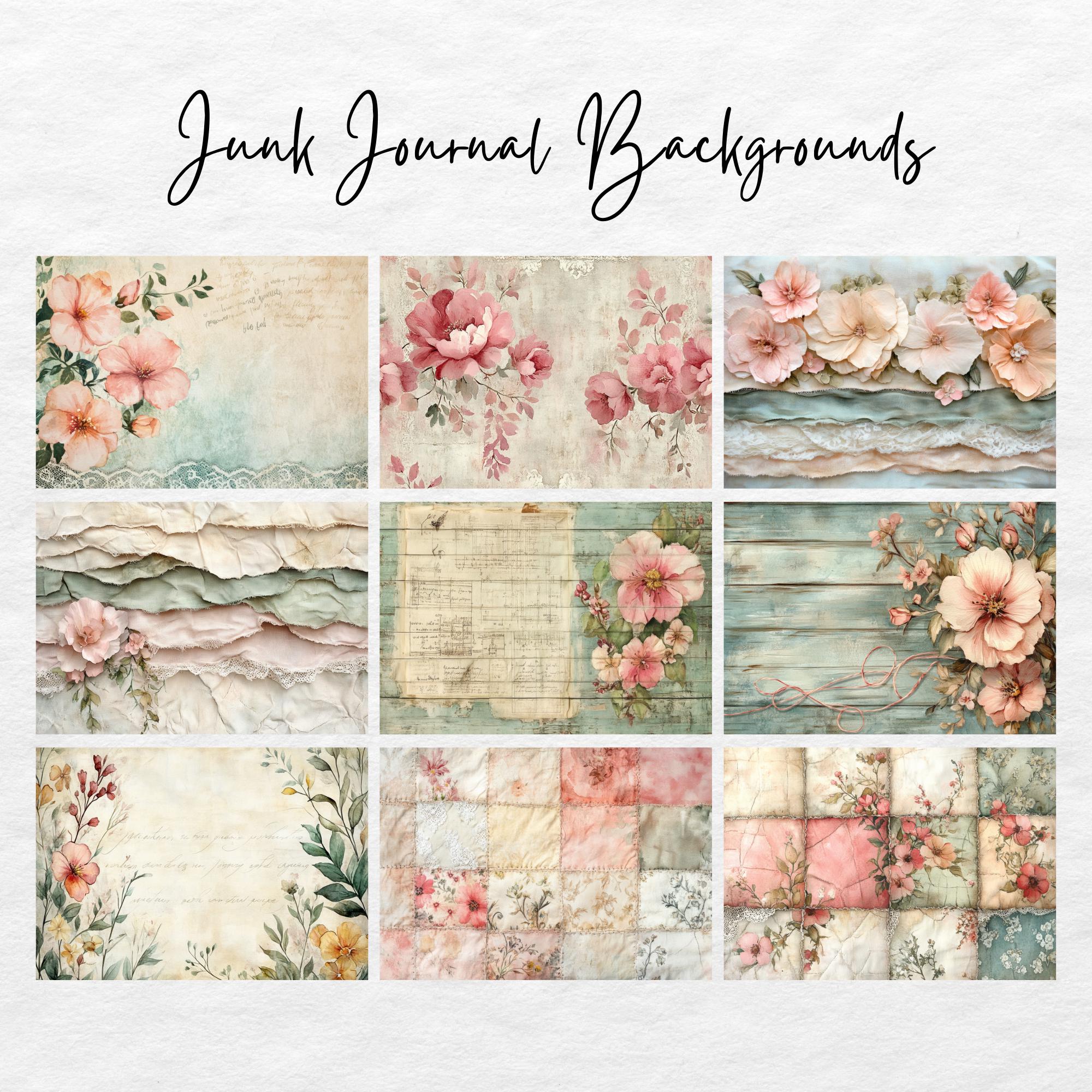 Sewing Junk Journal Kit - Digital Scrapbook Paper Kit - Vintage Sewing ...