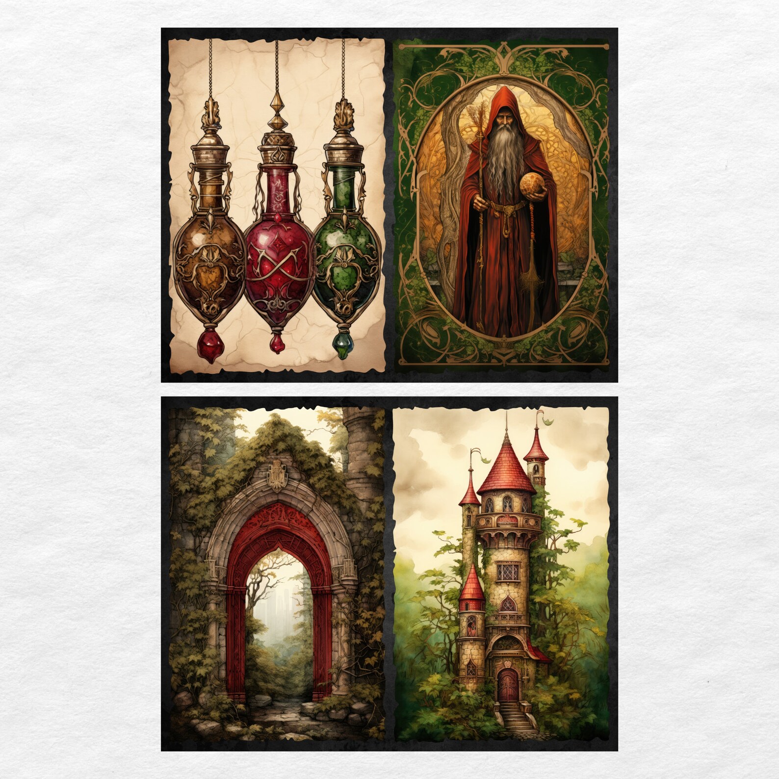 Medieval Junk Journal Pages, Digital Scrapbook Paper Kit, Medieval ...