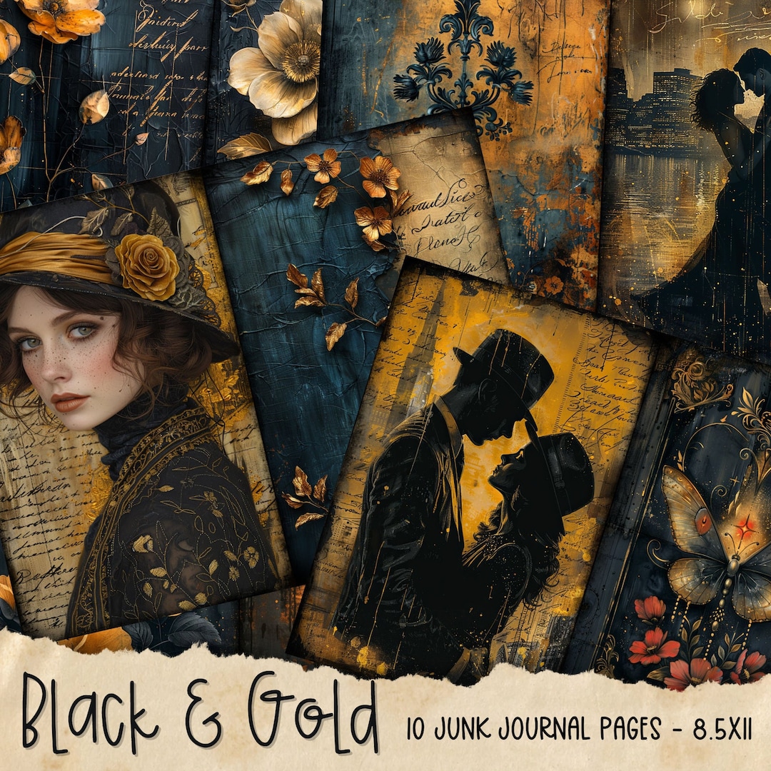 Art Deco Junk Journal Pages | Printable Ephemera for Scrapbooking and ...