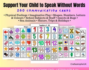 Neurodivergent Communication Cards, Visual Aids, Autism & SEN Friendly (Digital Download)