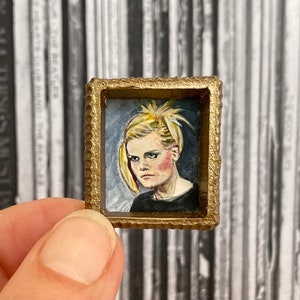 Tina Weymouth - Original Miniature Watercolor Portrait