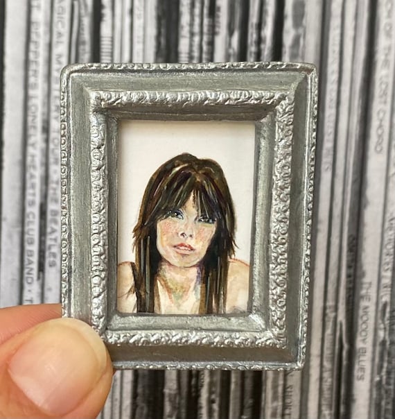 Chrissie Hynde Original Miniature Watercolor Portrait - Etsy