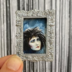 Siouxsie Sioux - Original Miniature Watercolor Portrait