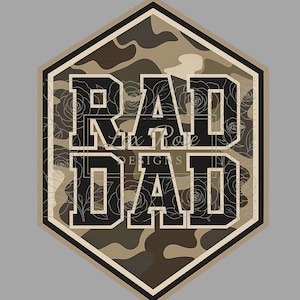 Rad Dad Camo PNG: Digital File Download