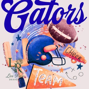 Gators PNG Digital File: Football Design (Digital Download)