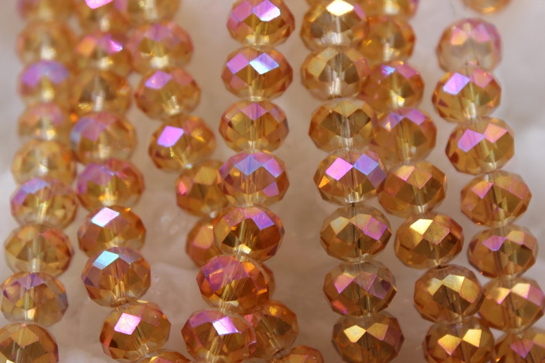 Glass Beads 30 beads Faceted Rondelle Crystal Beads Beading Suppliers Crystal Beads 7x9mm