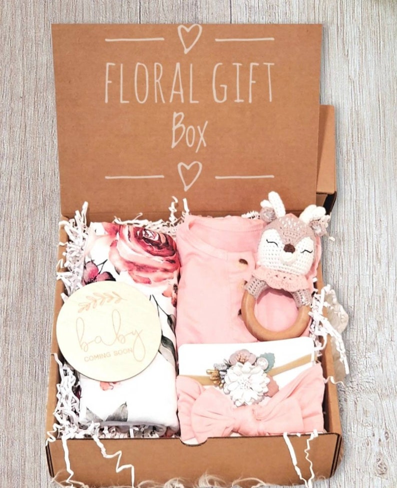 Newborn Baby Girl Gift Box Set Floral Baby Gifts for Babies Etsy