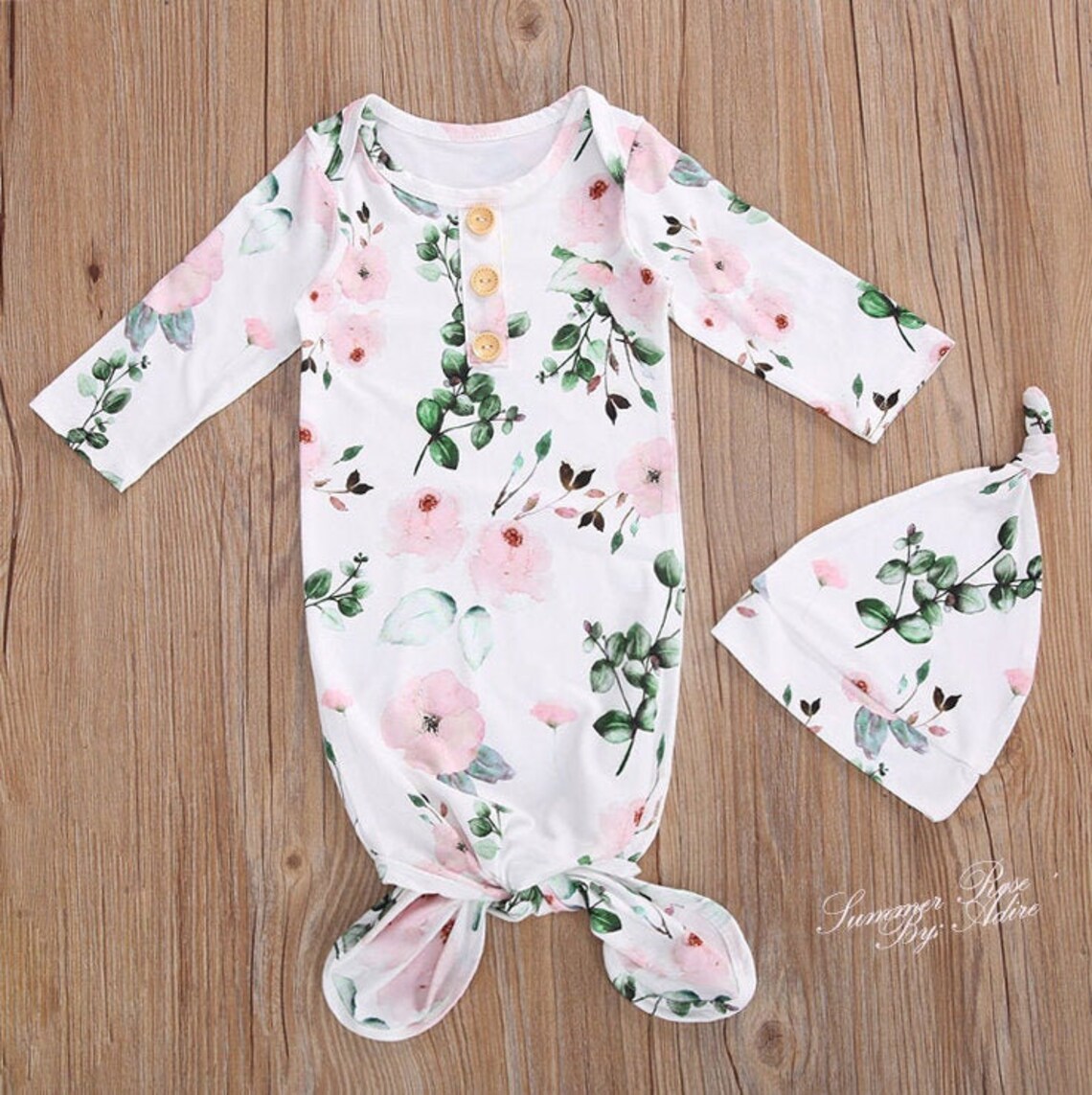 Knotted Infant Gown Knot Baby Gown Infant Gown Newborn Etsy