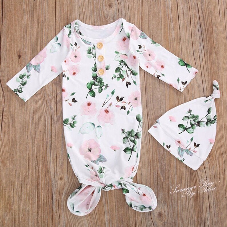 Knotted Infant Gown Knot Baby Gown Infant Gown Newborn Etsy