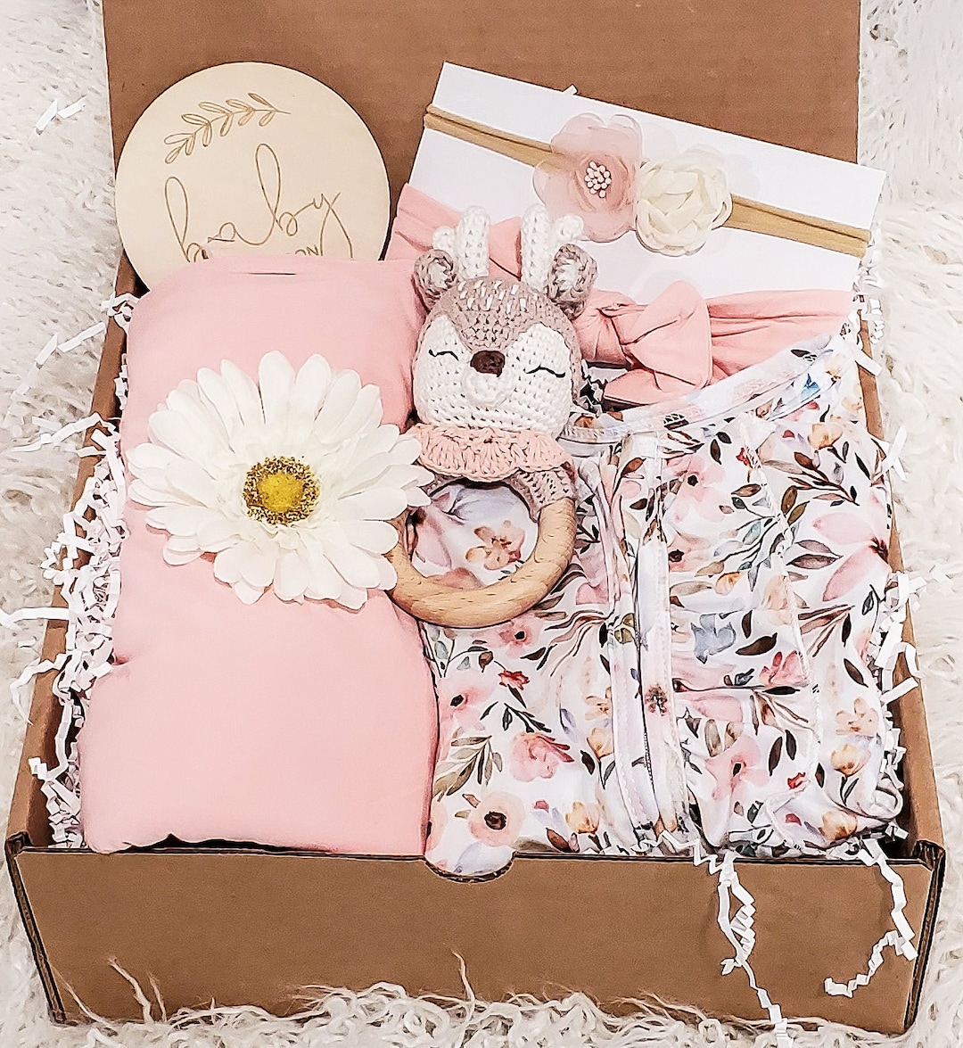 Newborn Baby Girl Gift Box Set Floral Baby Gifts for Babies - Etsy