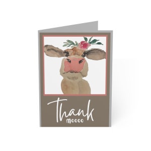 Thank Moo Folded Greeting Cards (1, 10, 30, and 50pcs)