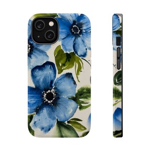 Blue Anemones MagSafe Tough Phone Case