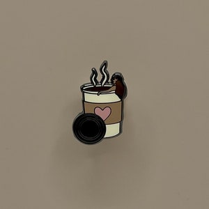 Latte Lover Pin // Coffee Lover Pin // Tea Lover Pin // Fall Pin // To Go Cup Pin // Hot Drink Pin