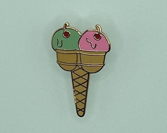 Lick Me Ice Cream Pin // Ice Cream Art // Ice Cream Party // I scream you scream we all scream for ice cream // Foodie pin // Pin collector