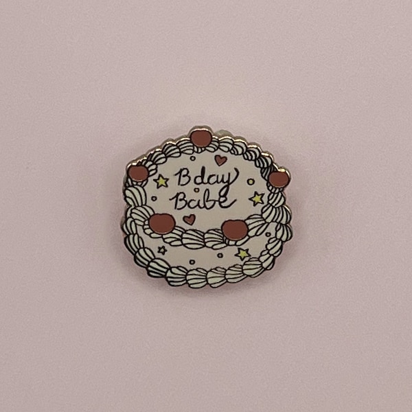 Birthday Cake Pin // Birthday Babe Pin // Birthday Gift for her // Birthday Gift for Friend // Birthday Gift for Sis // Small Birthday Gift