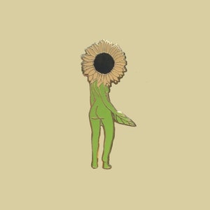 Cheeky Sunflower Pin // Sunflower Pin // sunflower Lover // Sunflower Gift // aesthetic pin // sunflower love // sunflower // sunflower art