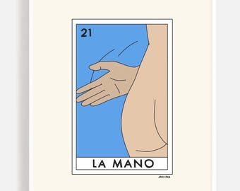 La Mano Loteria Card Minimalist Art Print