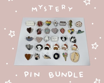Mystery Enamel Pin Bundle – 5-Pin Surprise Pack | Cute, Quirky & Collectible