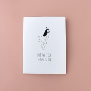 Birthday Suit Funny Card, Mature
