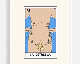 La Estrella Loteria Card Minimalist Art Print