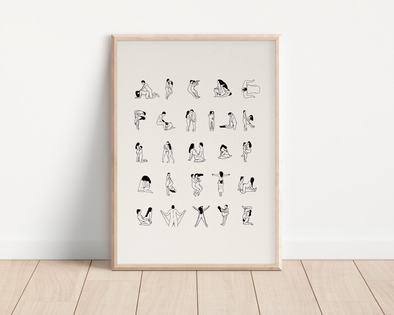 Abcs Kama Sutra Print // Minimalistic Kama Sutra Print // Sex - Etsy