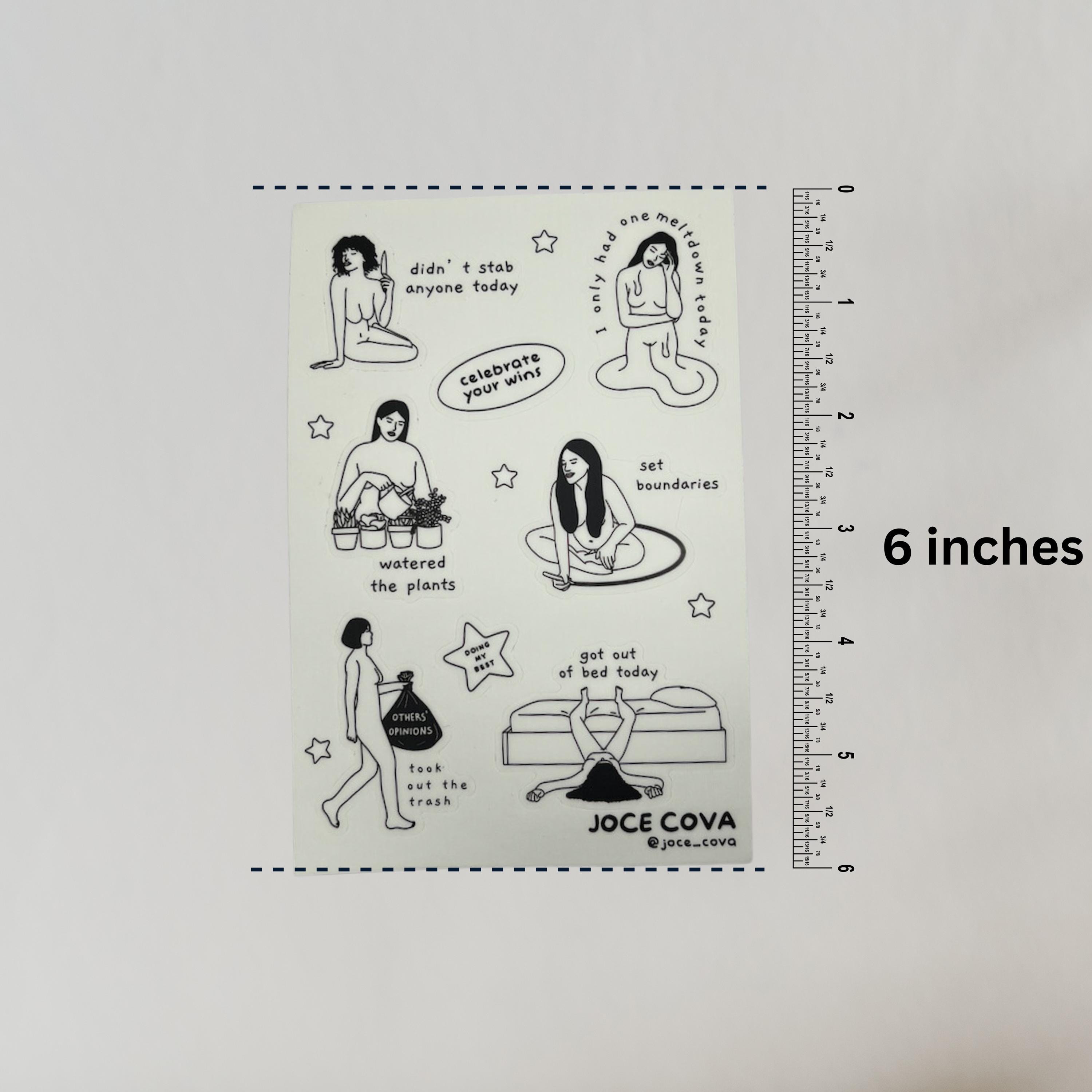 Celebrations Sticker Sheet, Funny Stickers, Cute Stickers, NSFW Stickers, Minimal Sticker Sheet, Vinyl Sticker Sheet, I Tried Sticker Sheet