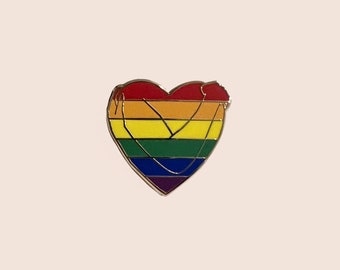 Self Love Pride Pin // lgbtq pin // Inclusive Pin // Self Love Art // Heart Pin