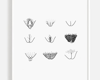 Vulvas Minimalist Art Print