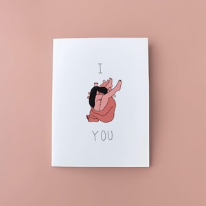 I Heart You Love Karte // Valentinstagskarte // Jahrestagskarte // Hochzeitskarte // Paarkarte // Herz-Anatomie-Karte