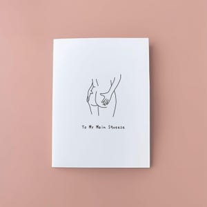 Carte de Saint-Valentin pressée principale//carte de Saint-Valentin//carte d'anniversaire//carte de mariage//carte de couple//carte d'amour drôle//carte de fesses