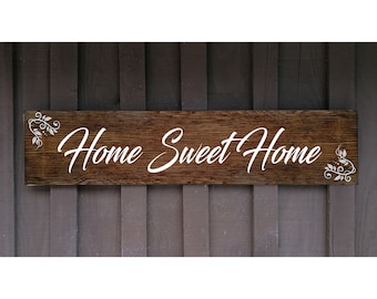 Wood panel, wooden panel, wood plate, wood panel, wooden panel, Home Sweet Home