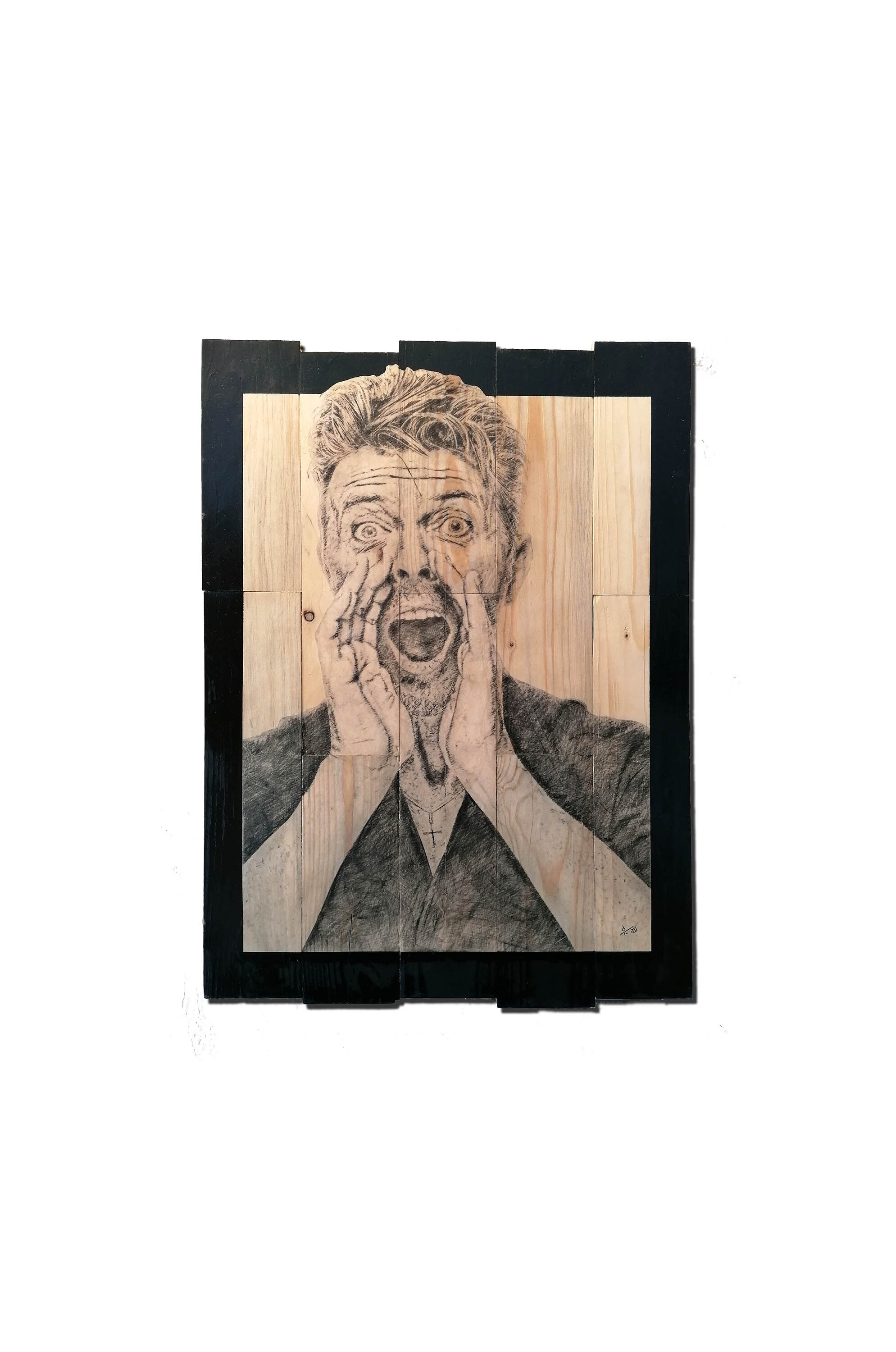 Tableau Bois, Tableau en David Bowie, Décoration Murale, Palette, Peinture, Painting On Wood