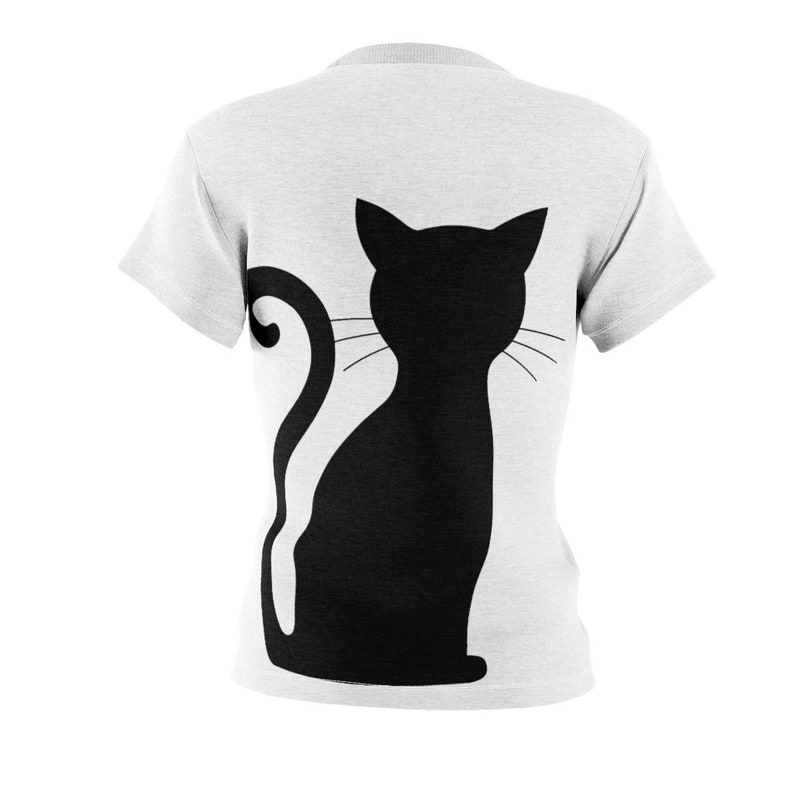 Black Cat Shirt Cat Across T-shirt Large Cute Yellow Eye Cat - Etsy