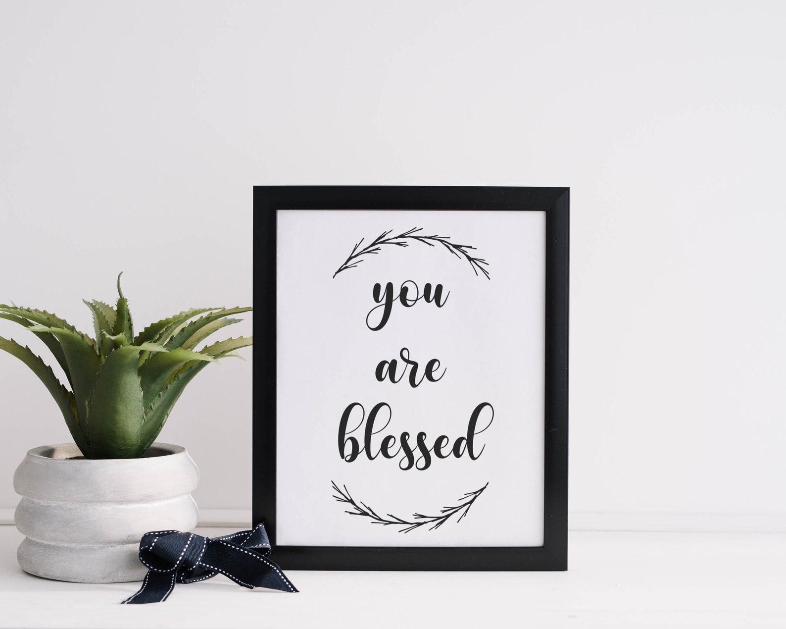 You Are Blessed Wall Art Inspirational Digital Art Blessed Etsy UK