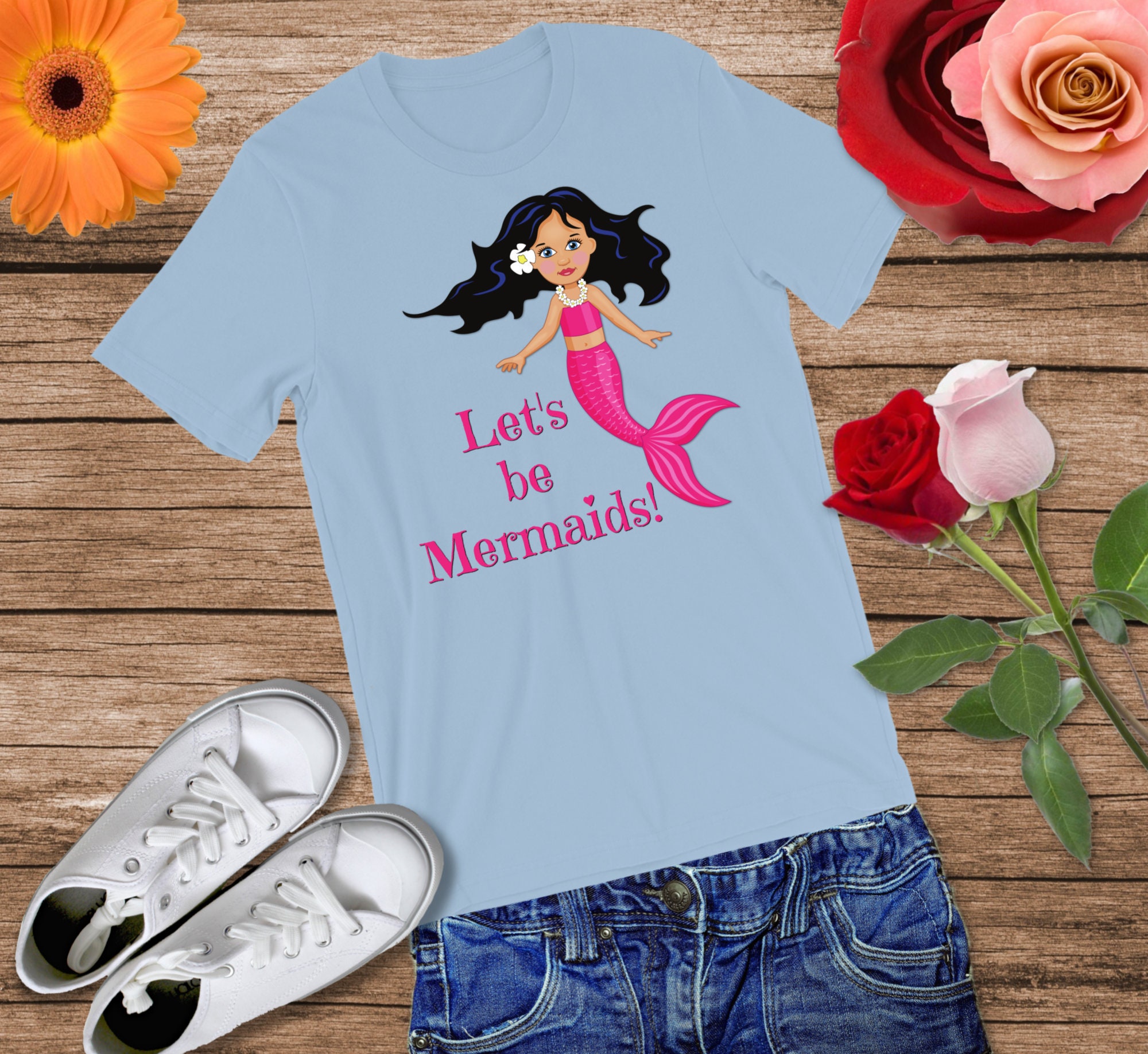 Let's Be Mermaids Shirt Cute Shirt for Women Mermaid Etsy