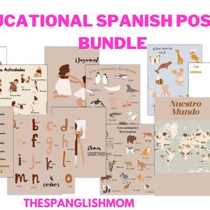 Spanish Boho Educational Posters