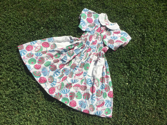 1940's Parasol Novelty Print Dress and Bolero