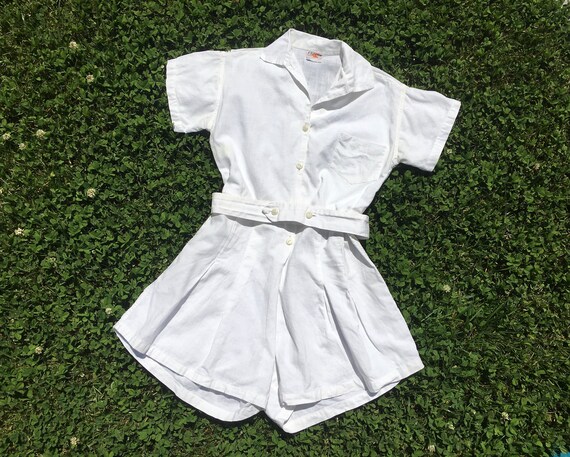 1940's Belted Gym Romper/Playsuit