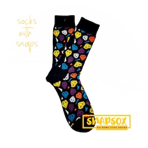 Snapsox: INGA FLER borttappade strumpor. Diamanttryckta bomullsstrumpor. Blingbling-snygg bomullsstrumpor. Geometriska mönster, formella klänningsstrumpor. *Fri frakt!