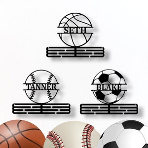 Custom Medal Holder | Personalized Sports Medal Hanger | Display for Ribbons and Medals | Tiered Award Rack | Medal Holder for Kids