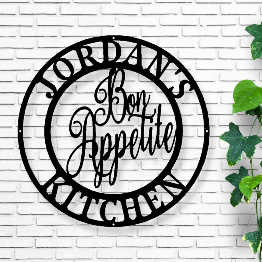 Metal Kitchen Sign Décor, Metal Kitchen Sign, Custom Kitchen Sign Wall Décor, Cooking, Wall Art