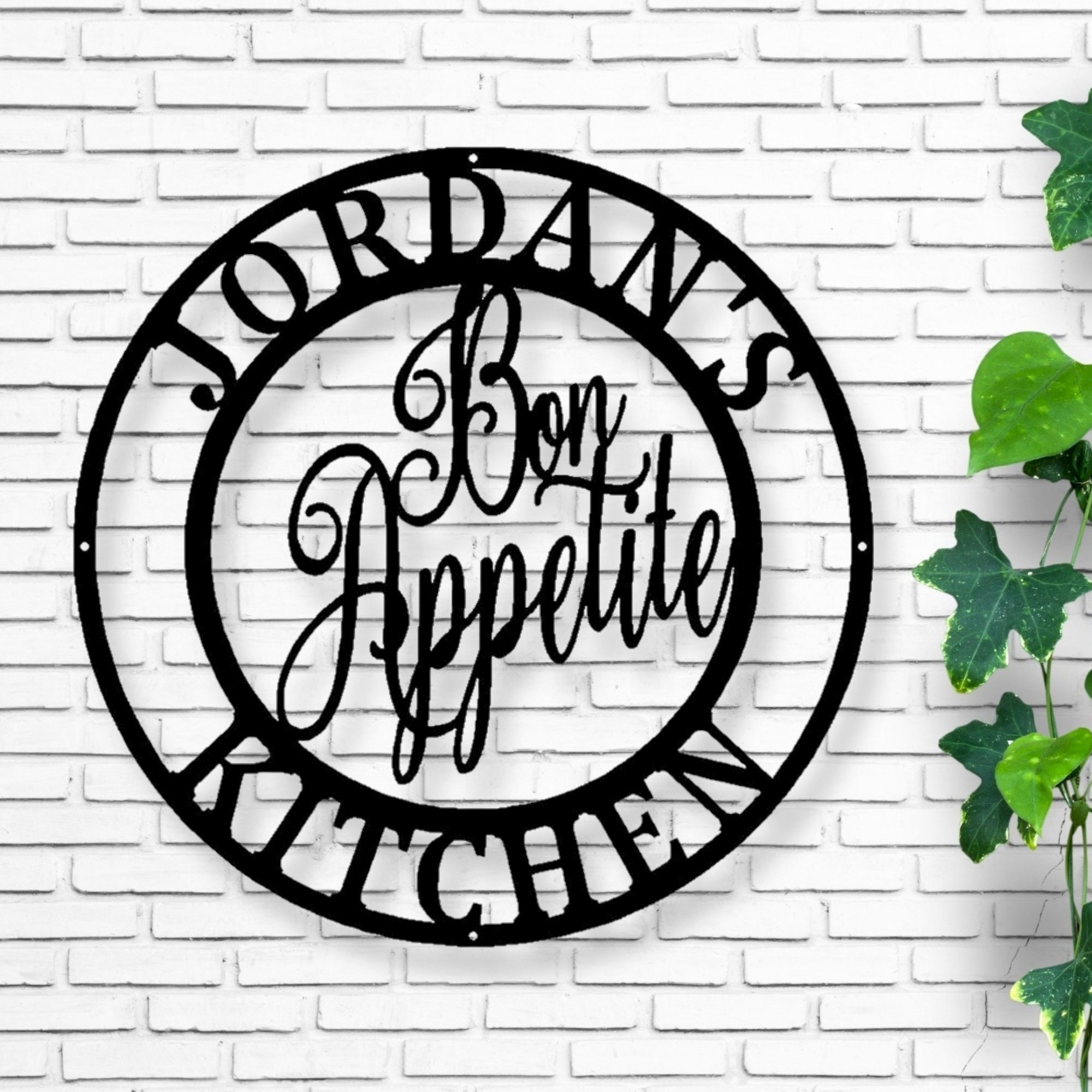 Decorazione murale in metallo personalizzata per la cucina: insegna da parete personalizzata per la cucina - Italia