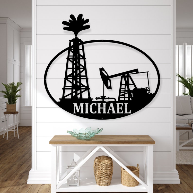 Personalized Metal Name Sign Custom Oil Field Sign Oil Rig - Etsy