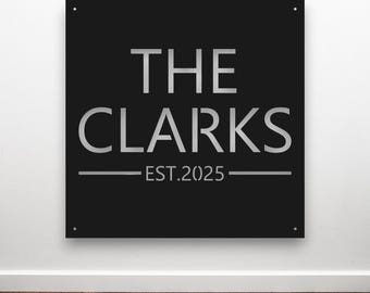 Personalized Metal Sign, Custom Metal Sign, Metal Signs Personalized, Outdoor Signs, Family Name Sign Metal, Last Name Metal Sign, Est Sign