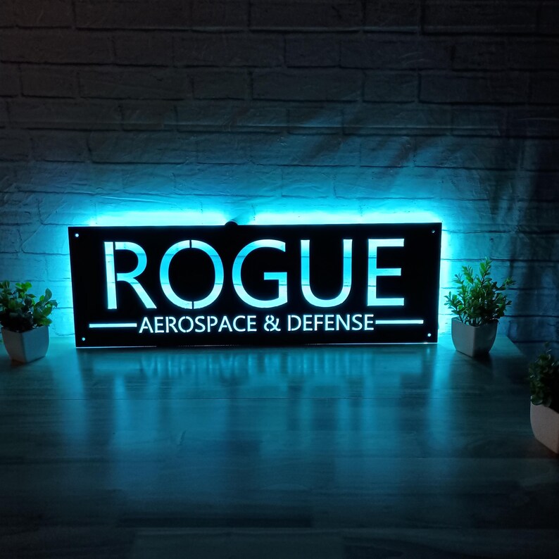 Rogue Lettering Metal Signs Personalized, Custom Metal Sign, Metal Name Sign, Metal ...
