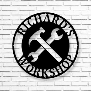 Metall Garage Zeichen, benutzerdefinierte Garage Zeichen, personalisiertes Geschenk für Papa, benutzerdefinierte Garage Zeichen, Metallschild für Garage, Vatertagsgeschenk, Metallschild