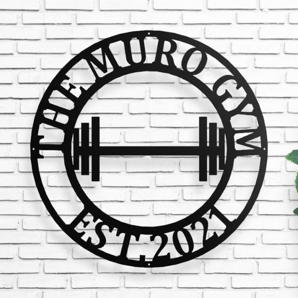 Gym Sign | Personalized Home Gym Sign | Custom Metal Gym Sign | Home Gym Sign | Cross Fit Sign