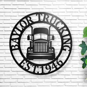 Big Rig, Trucker, 18 Wheeler, Diesel, metal sign, art, wall decor, trucking company, Customized Metal Trucker Sign, Truck Driver, Trucker